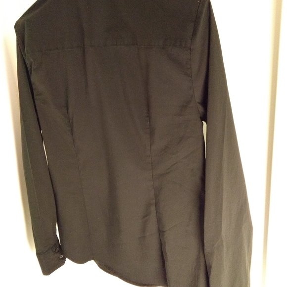 Stretch Poplin Button-Front Blouse - Picture 6 of 7